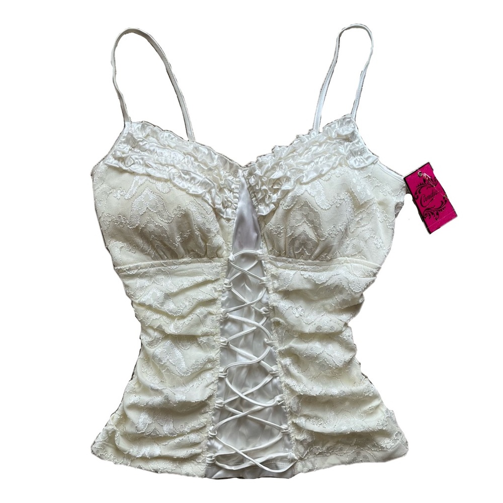OK HOLD!!!! NWT y2k Candies milkmaid style top